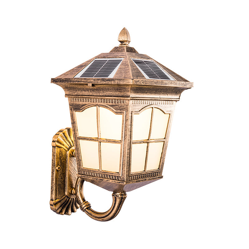Vivolux | Traditionelle konische Form LED Wandmontage Licht Acryl Solar Wandlicht Leuchte für Außenbereich