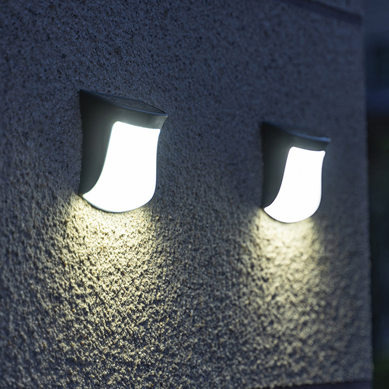 Vivolux | Retro Gebogen LED Flush Mount Wandlamp Acryl Solar Wandverlichting Fixture voor Buiten
