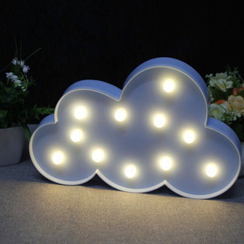 Vivolux | Kids Style Wolkenvormige Batterijlamp Plastic Slaapkamer LED Nachtkastje Verlichting