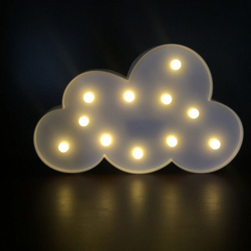 Vivolux | Kids Style Wolkenvormige Batterijlamp Plastic Slaapkamer LED Nachtkastje Verlichting