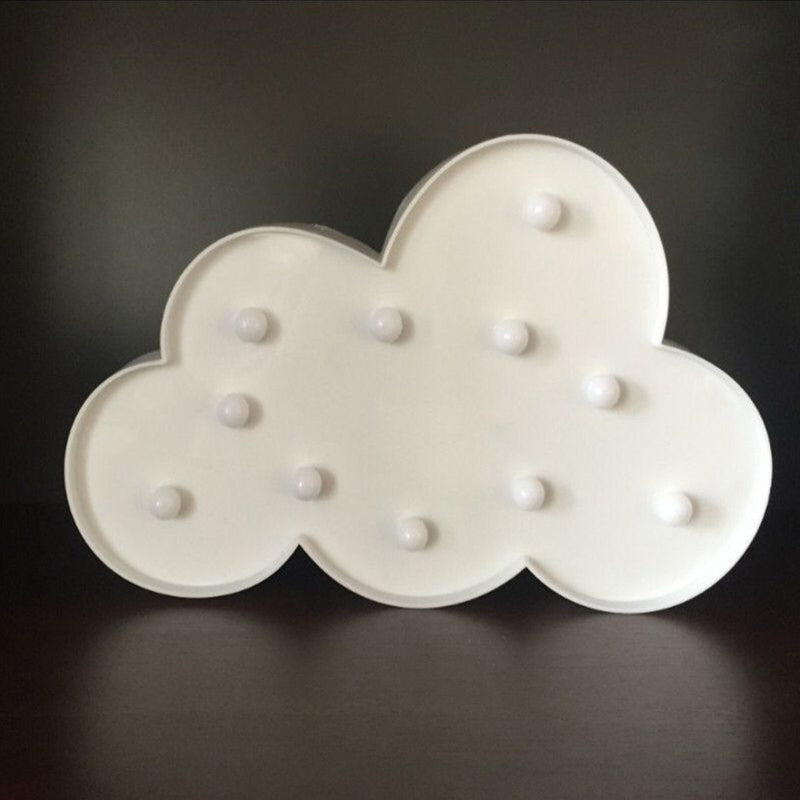 Vivolux | Kids Style Wolkenvormige Batterijlamp Plastic Slaapkamer LED Nachtkastje Verlichting
