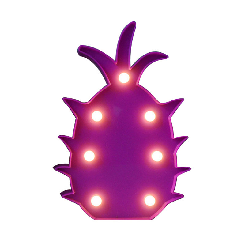Vivolux | Plastik Obst Form LED Tischlampe Kinder Batterie Nachttischlampe für Schlafzimmer