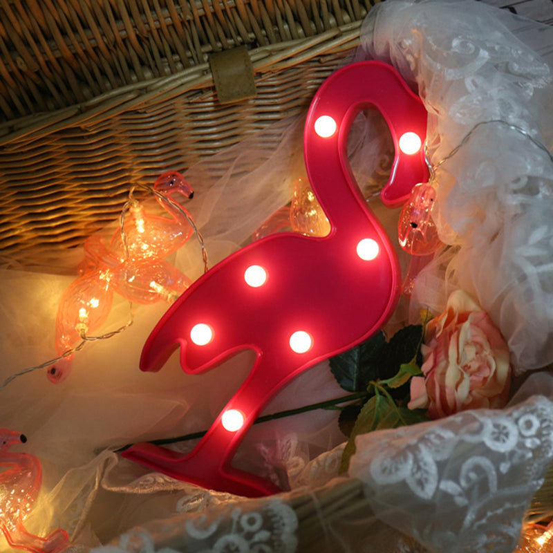 Vivolux | Plastik Cartoon Form LED Tischlicht Künstlerische Batterien Nachttischlampe für Schlafzimmer