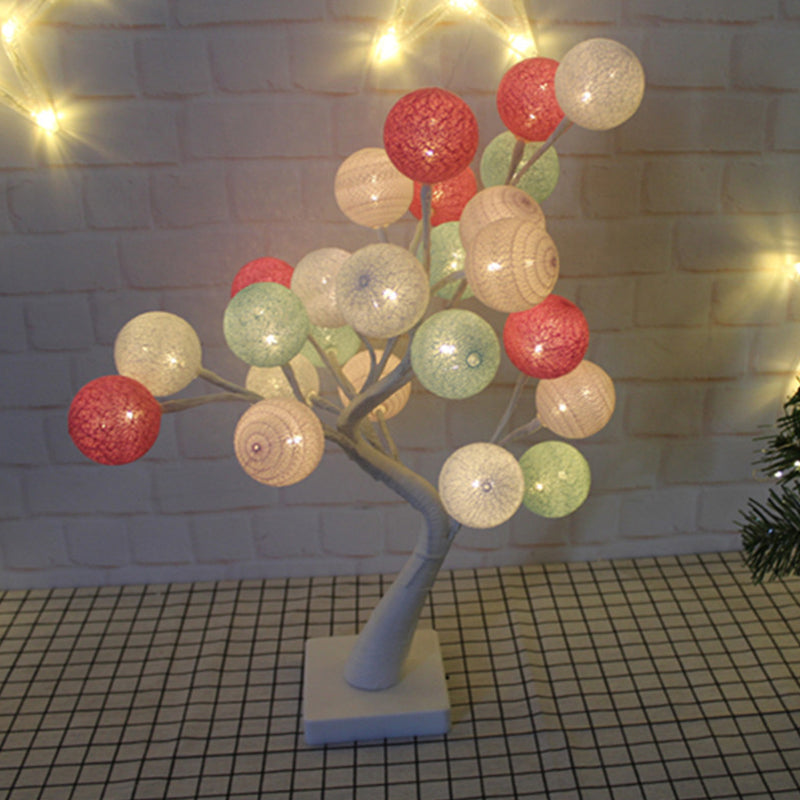 Vivolux | Kinder Baumförmige LED Tischlampe Plastik Schlafzimmer Nachttisch Licht mit USB Ladeanschluss
