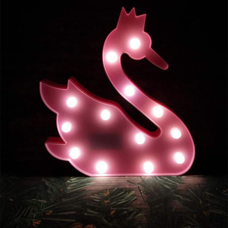 Vivolux | Diervormige Plastic Batterij Nachttafellamp Decoratieve Roze LED Tafellamp Ideeën voor Kinderkamer