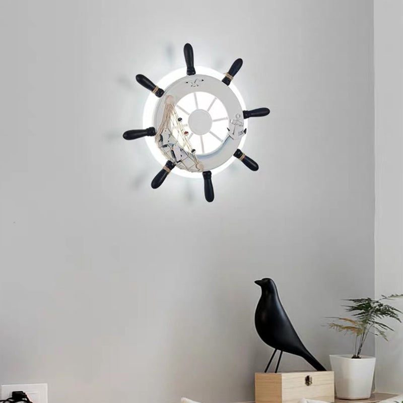 Vivolux | Schattierte Wandmontage Licht Kinder Acryl Kindergarten LED Wandleuchte in Weiß