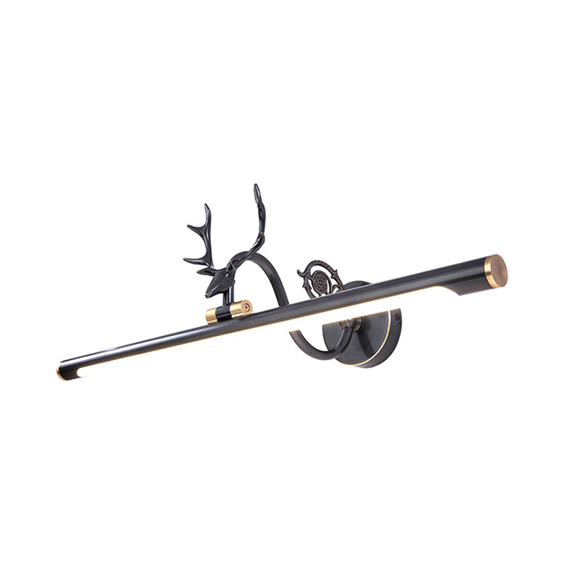 Vivolux | Schwarz/Antikmessing Verlängerte Wandleuchte Klassische Metall 14"/18"/23" W LED Badezimmer Wandleuchte Lampe in natürlichem Licht