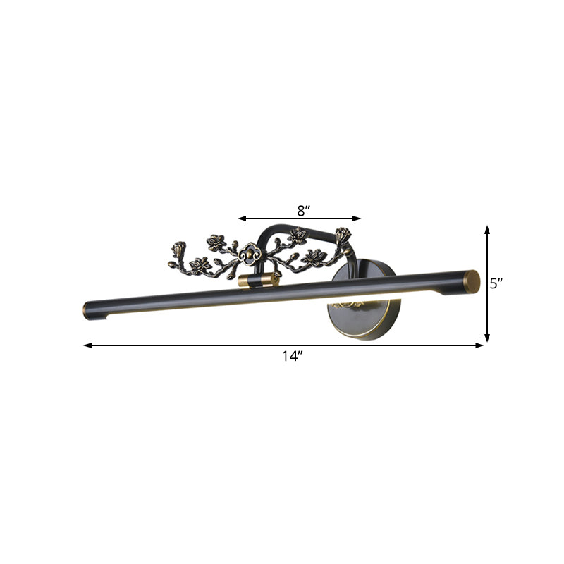 Vivolux | Verlengde Vanity Verlichting Traditionele 14"/18"/23" W LED Metalen Wandlamp voor Badkamer in Zwart/Antiek Messing