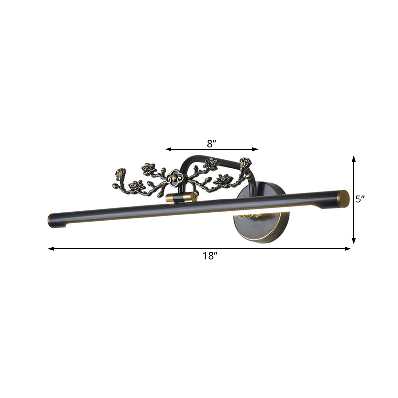 Vivolux | Verlengde Vanity Verlichting Traditionele 14"/18"/23" W LED Metalen Wandlamp voor Badkamer in Zwart/Antiek Messing