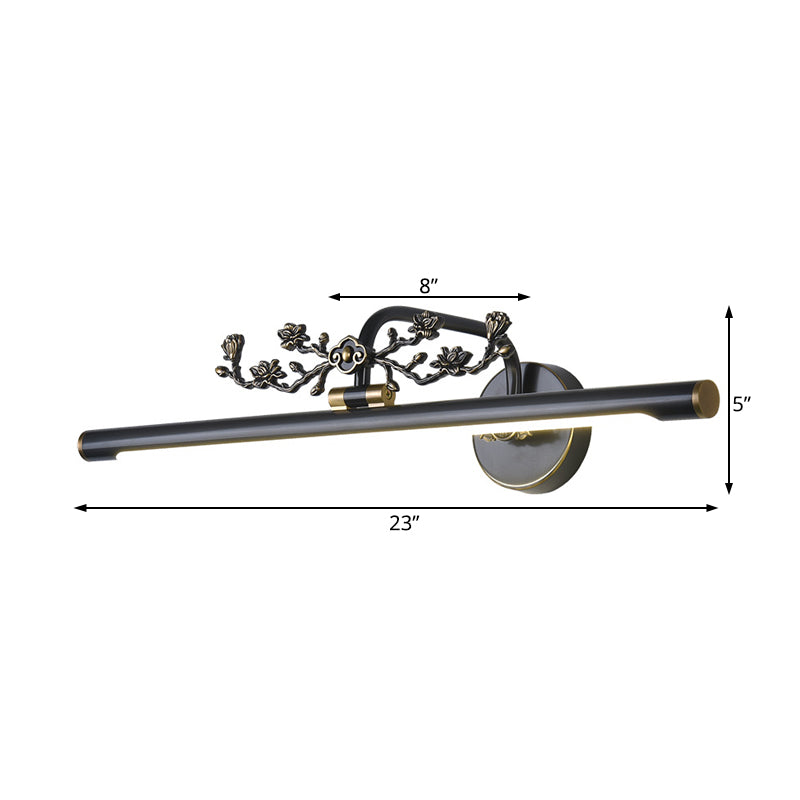 Vivolux | Verlengde Vanity Verlichting Traditionele 14"/18"/23" W LED Metalen Wandlamp voor Badkamer in Zwart/Antiek Messing