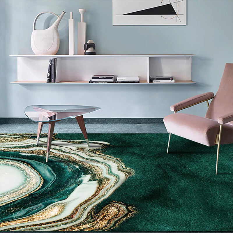 Vivolux | Retro agaat schijf print tapijt Multicolor mid-century tapijt synthetisch antislip achterkant vlekbestendig wasbaar tapijt voor woningdecoratie
