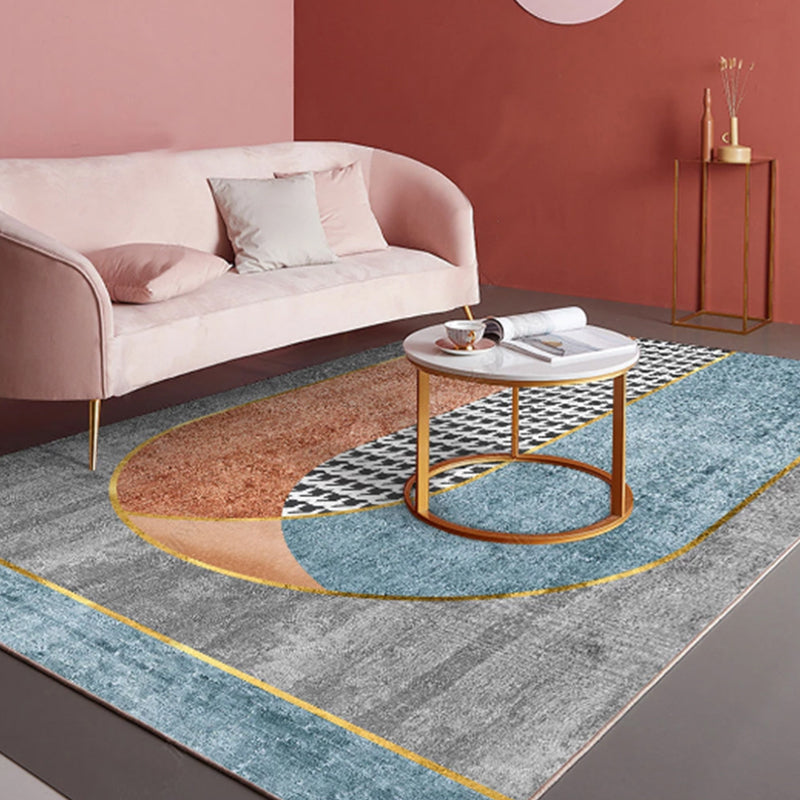 Vivolux | Noviteit Slaapkamer Tapijt Multi-kleurige Geometrische Print Binnen Tapijt Synthetisch Antislip Achterkant Wasbaar Tapijt