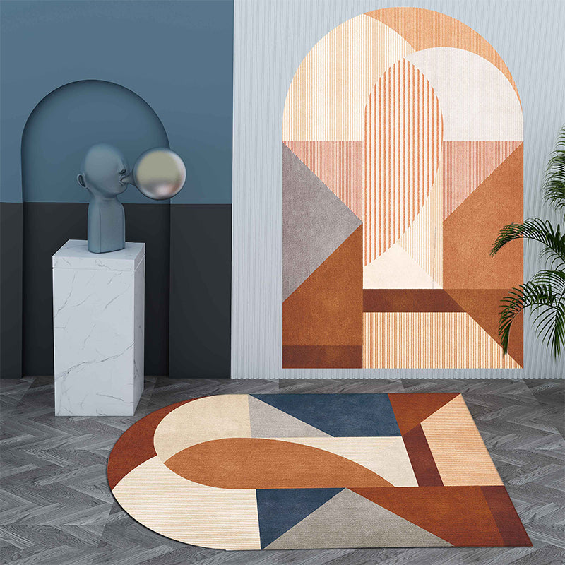 Vivolux | Eenvoudig Luxe Tapijt Multi Gekleurde Geometrische Patroon Gebiedstapijt Gemakkelijk Onderhoud Huisdiervriendelijk Binnen Tapijt voor Woonkamer