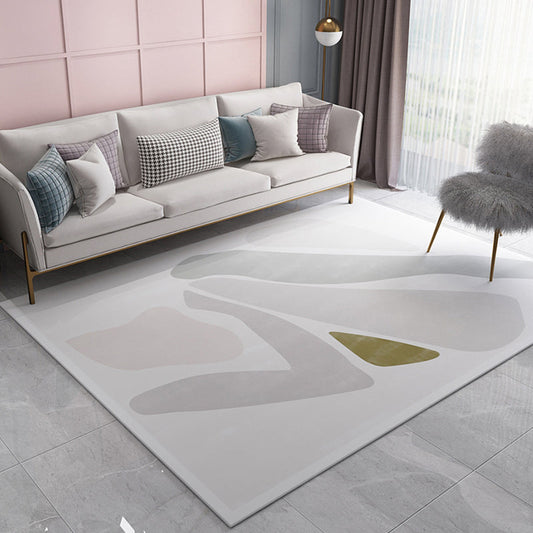Vivolux | Nordic Morandi Kleurenblock Teppich Mehrfarbig Polypropylen Teppich Rutschfeste Rückseite Fleckenbeständig Haustierfreundlicher Teppich für Wohnzimmer