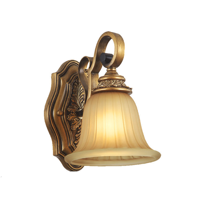 Vivolux | Prismatische Glas Gouden Wandlamp Klokshade 1-Licht Traditionele Wandlamp Voor Foyer