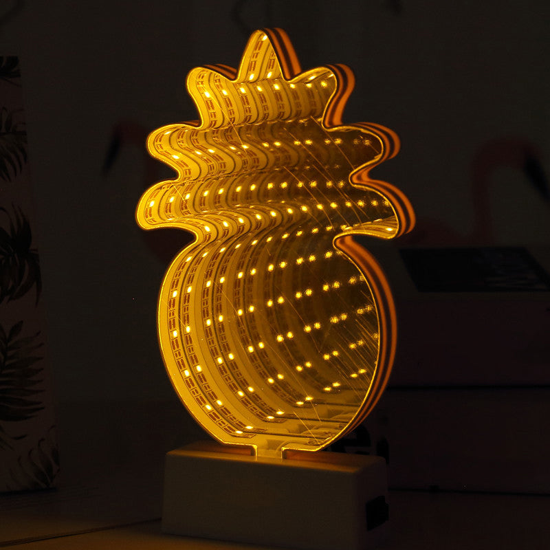 Vivolux | Neon Sign Kunsstof Nachtkast Lamp Cartoon Wit Batterij LED Tafellamp voor Meisjeskamer