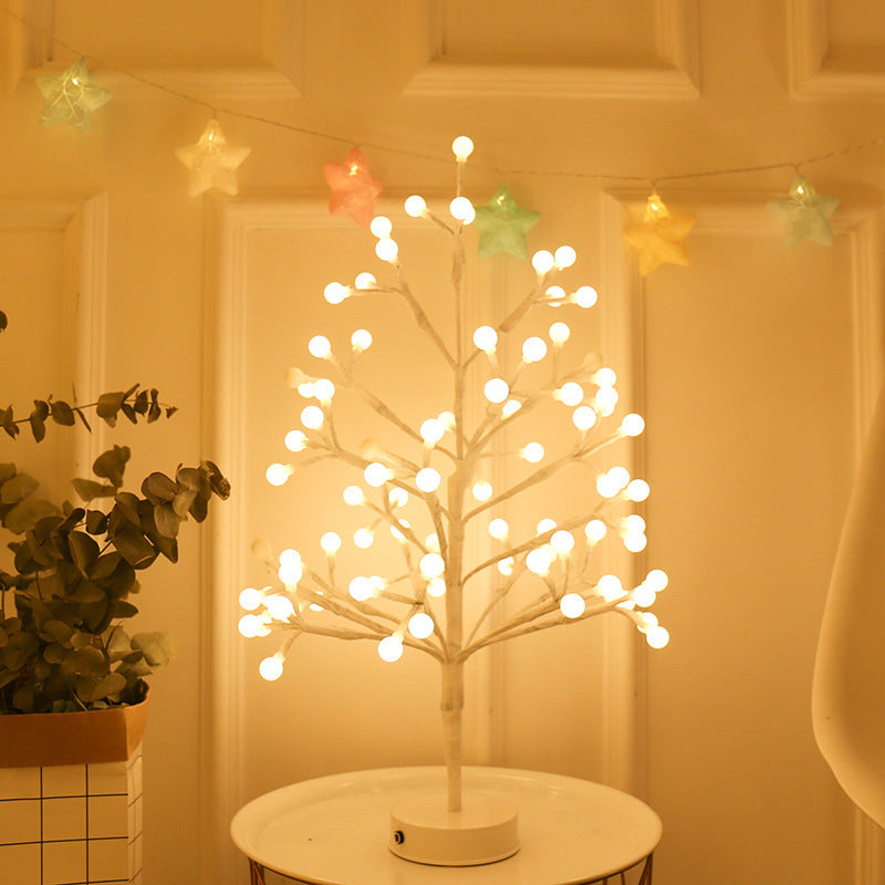 Vivolux | Plastic Tree Shaped Nachtkastlamp Nordic Stijl Witte LED Tafellamp voor Slaapkamer