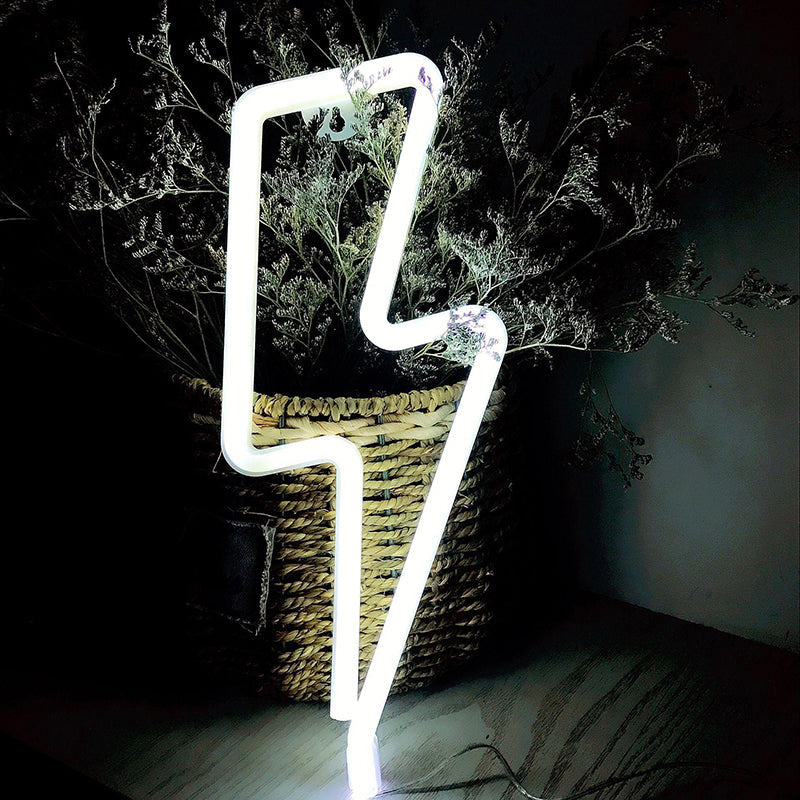 Vivolux | Thunderclap Formen LED Nachtlampe Kinder Plastik Weiß USB-Lade Tischlicht zur Dekoration