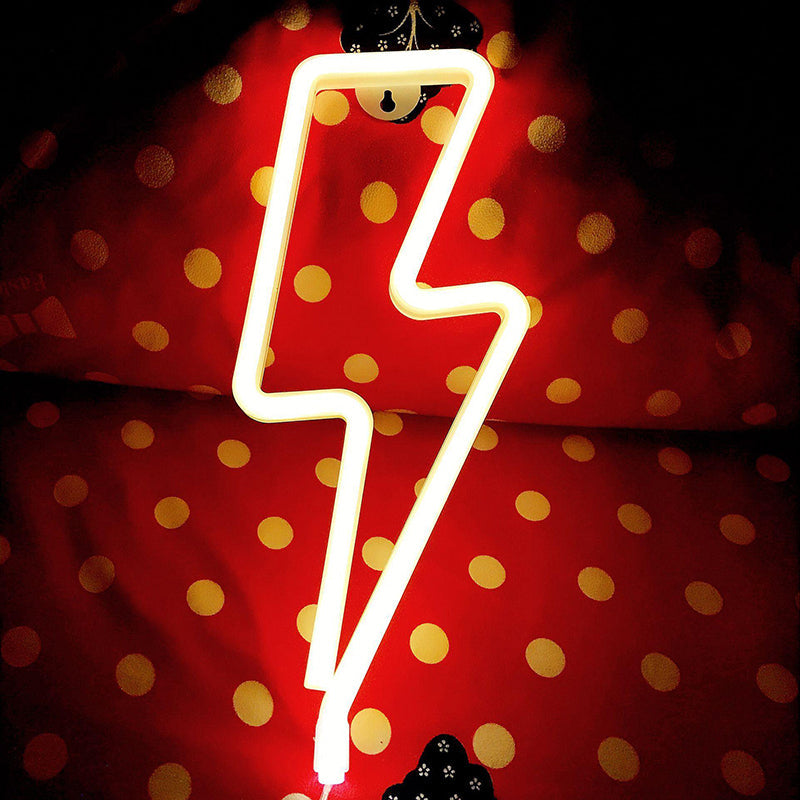 Vivolux | Thunderclap Formen LED Nachtlampe Kinder Plastik Weiß USB-Lade Tischlicht zur Dekoration