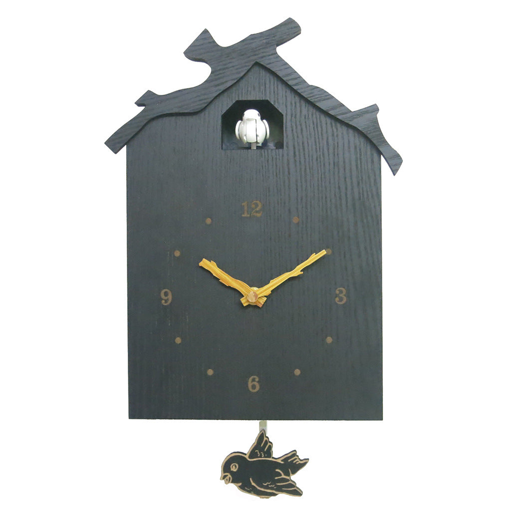 Vivolux | Cuckoo Pendelstille Wanduhr für das Wohnzimmer 12 Zoll