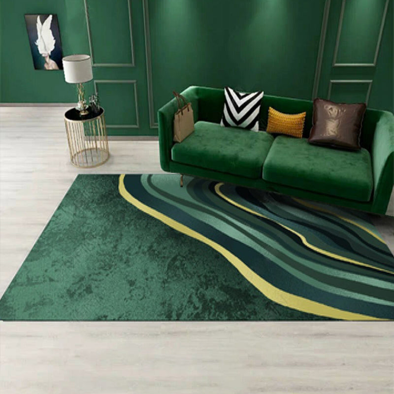 Vivolux | Nordic Geo Gedruckter Teppich Mehrfarbig Synthetik Teppich Pflegeleicht Maschinenwaschbar Innenraum Teppich für Salon