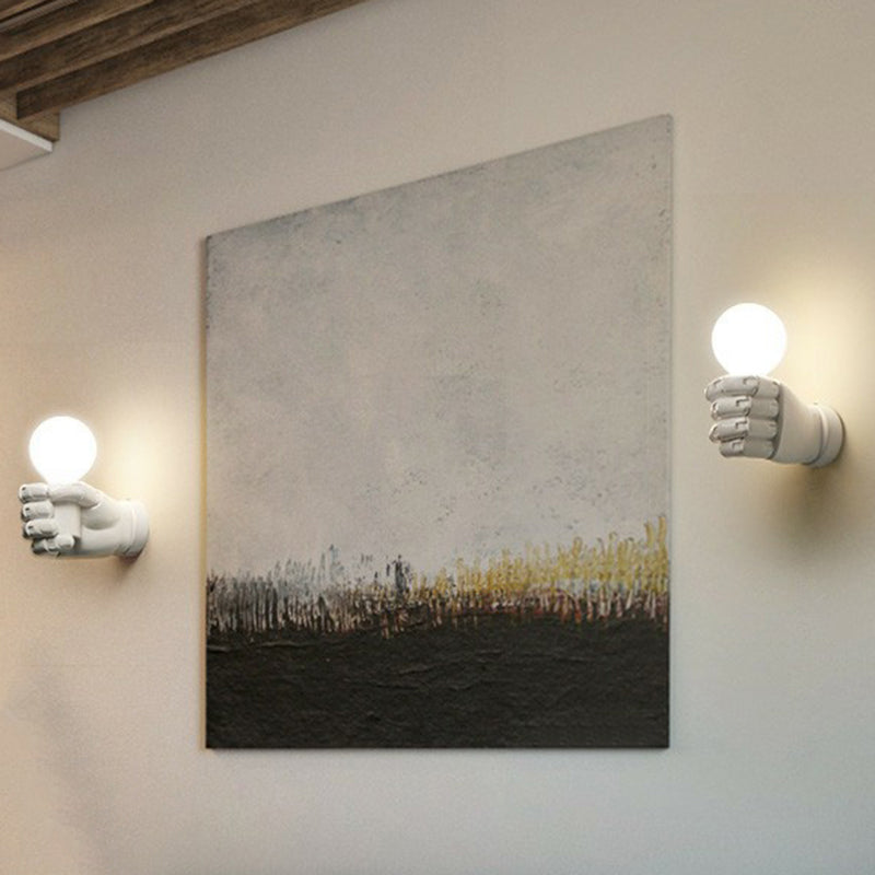 Vivolux | Resin Fist Wandleuchte Fixture Künstlerisch 1 Glühbirne Wandmontierte Beleuchtung für Restaurant