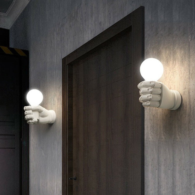 Vivolux | Resin Fist Wandleuchte Fixture Künstlerisch 1 Glühbirne Wandmontierte Beleuchtung für Restaurant