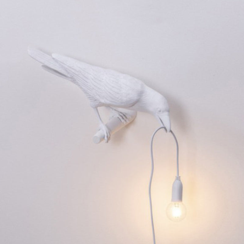 Vivolux | Rabenförmige Wandleuchte Lampe Künstlerisches Harz 1 Kopf Wandbeleuchtung Ideen mit freiliegendem Lampendesign
