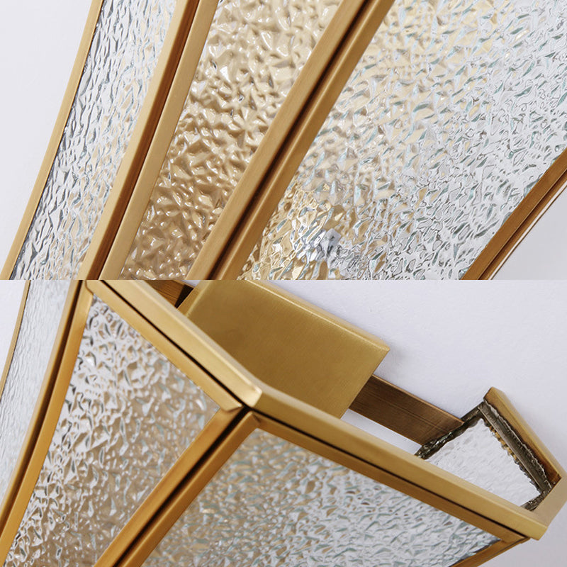 Vivolux | 1 Glühbirne Flared Wandleuchte Tradition Texturiertes Glas Wandbeleuchtung Fixture in Messing mit Treppe