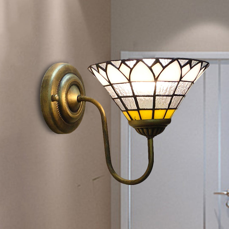 Vivolux | 1 Kopf Wand Licht Fixture Barock Lotus Klar Dimple Glas Wandlampe für Flur