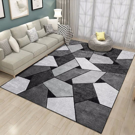 Vivolux | Nordic Wohnzimmerteppich Bunt Geometrisch Bedruckter Indoor-Teppich Rutschfeste Rückseite Haustierfreundlicher Teppich
