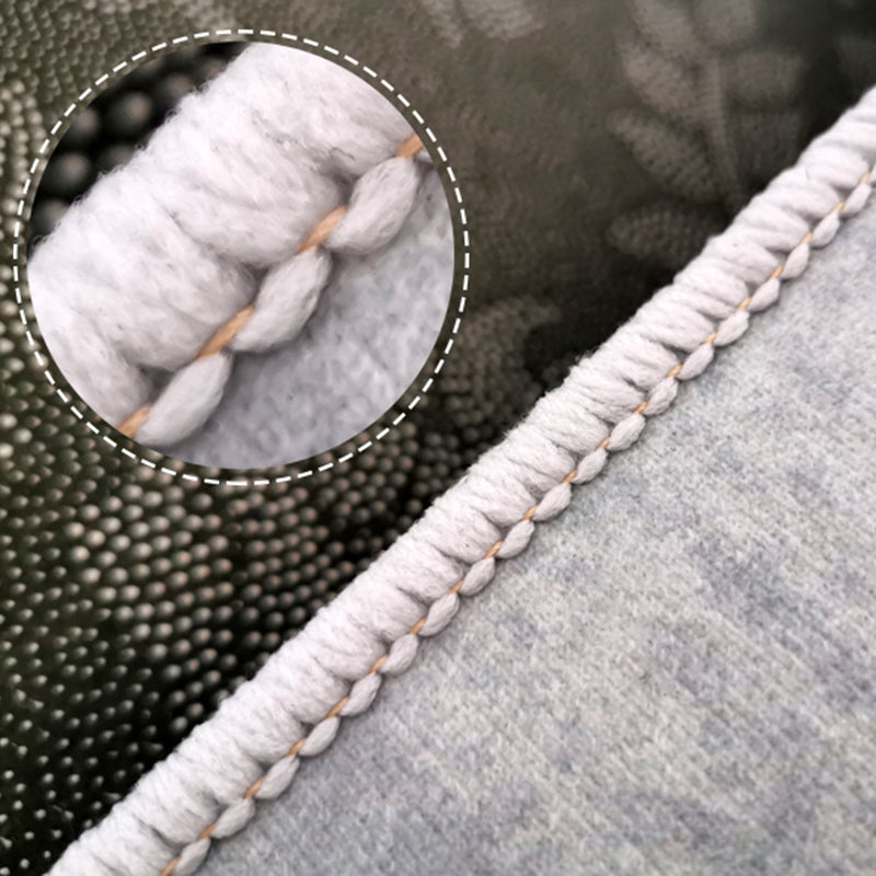 Vivolux | Nordic Geometric Gedruckter Teppich Schwarze Baumwollmischung Bereichsteppich Rutschfest Haustierfreundlich Pflegeleicht Innen Teppich für Wohnzimmer