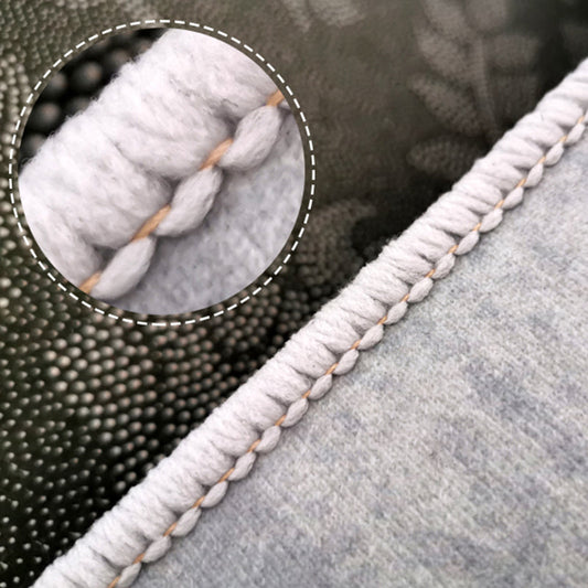 Vivolux | Nordic Geometric Gedruckter Teppich Schwarze Baumwollmischung Bereichsteppich Rutschfest Haustierfreundlich Pflegeleicht Innen Teppich für Wohnzimmer