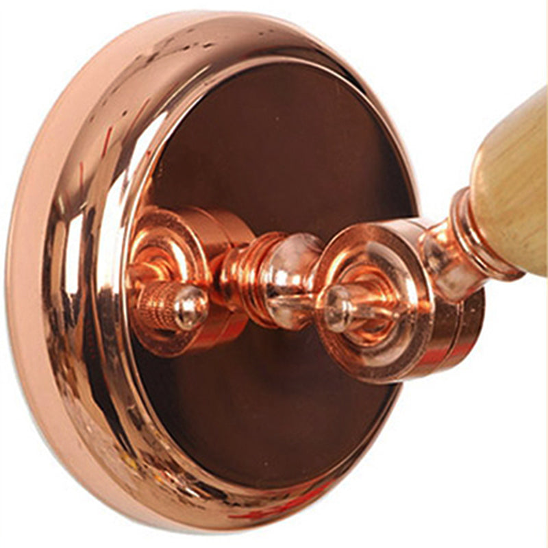 Vivolux | 1 Glühbirne Globe Wandmontierte Lichtarmatur Rustikales Roségold Klares Glas Beleuchtung mit Ausziehbarem Arm