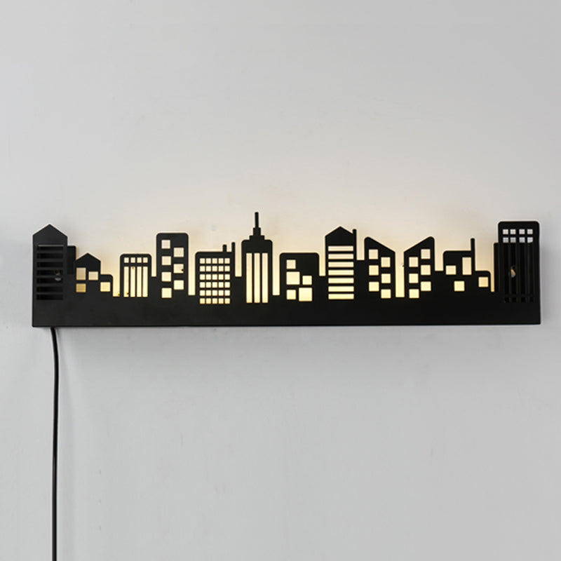 Vivolux | Stijlvolle Monochrome LED Wandlamp Metalen Moderne Stad Uitzicht Woonkamer