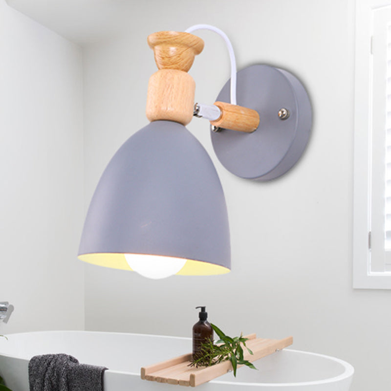 Vivolux | Nordic Stijlvolle Koepel Wandlamp Draaibaar Metaal Één Gloeilamp Ondertoon Wandlamp voor Kleuterschool