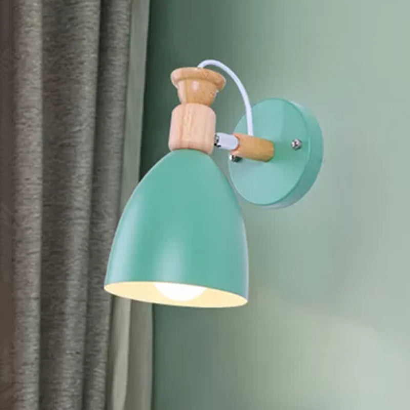 Vivolux | Nordic Stijlvolle Koepel Wandlamp Draaibaar Metaal Één Gloeilamp Ondertoon Wandlamp voor Kleuterschool