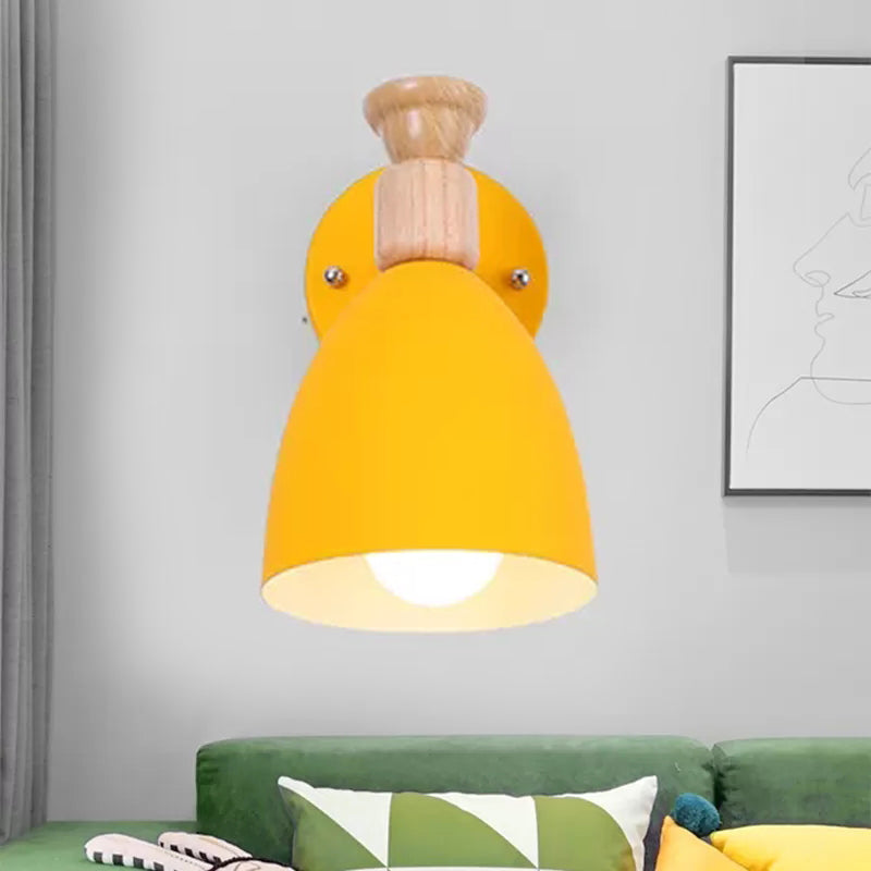 Vivolux | Nordic Stijlvolle Koepel Wandlamp Draaibaar Metaal Één Gloeilamp Ondertoon Wandlamp voor Kleuterschool