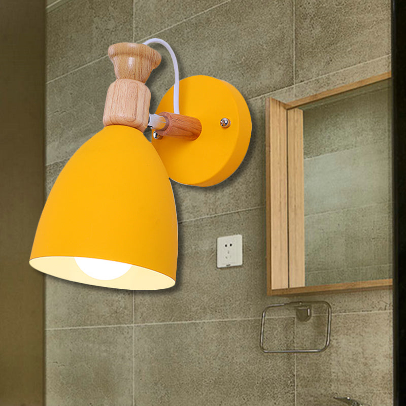 Vivolux | Nordic Stijlvolle Koepel Wandlamp Draaibaar Metaal Één Gloeilamp Ondertoon Wandlamp voor Kleuterschool