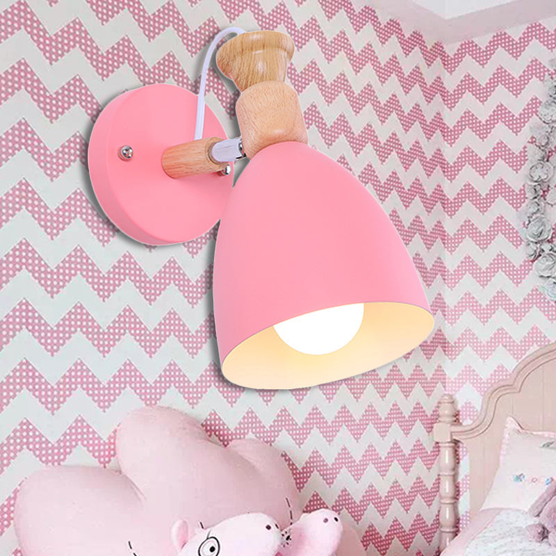 Vivolux | Nordic Stijlvolle Koepel Wandlamp Draaibaar Metaal Één Gloeilamp Ondertoon Wandlamp voor Kleuterschool
