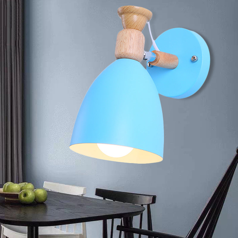 Vivolux | Nordic Stijlvolle Koepel Wandlamp Draaibaar Metaal Één Gloeilamp Ondertoon Wandlamp voor Kleuterschool