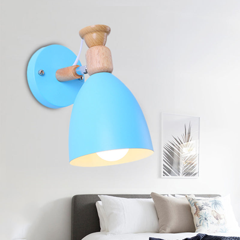 Vivolux | Nordic Stijlvolle Koepel Wandlamp Draaibaar Metaal Één Gloeilamp Ondertoon Wandlamp voor Kleuterschool