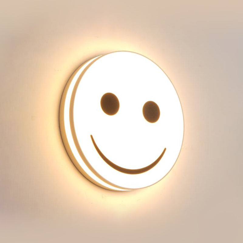 Vivolux | Runde Flächenleuchte mit Smile Emoji LED Mini Einbaulampe mit Acrylschirm