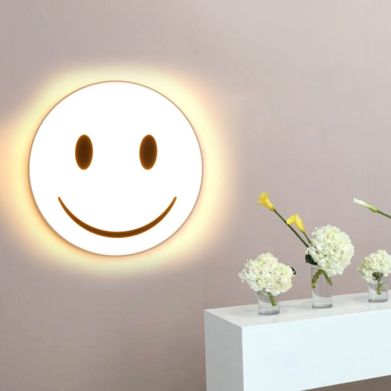 Vivolux | Runde Flächenleuchte mit Smile Emoji LED Mini Einbaulampe mit Acrylschirm