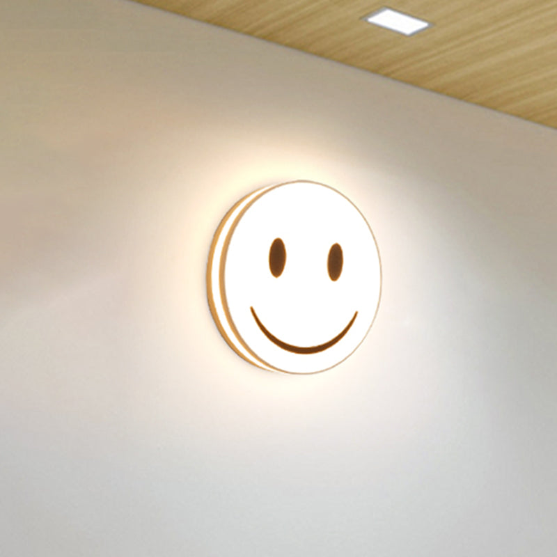 Vivolux | Runde Flächenleuchte mit Smile Emoji LED Mini Einbaulampe mit Acrylschirm