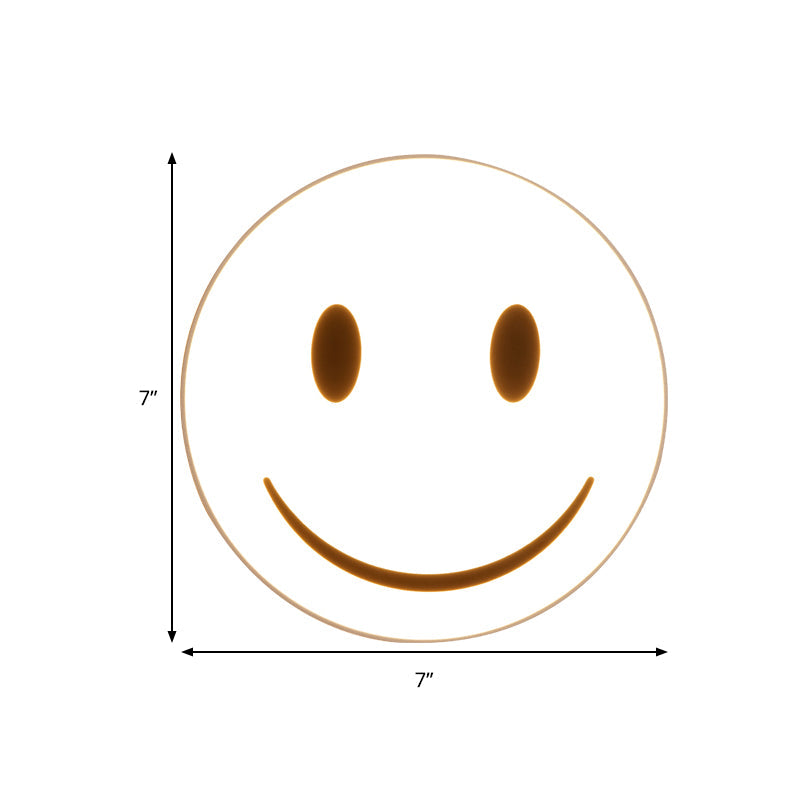 Vivolux | Runde Flächenleuchte mit Smile Emoji LED Mini Einbaulampe mit Acrylschirm