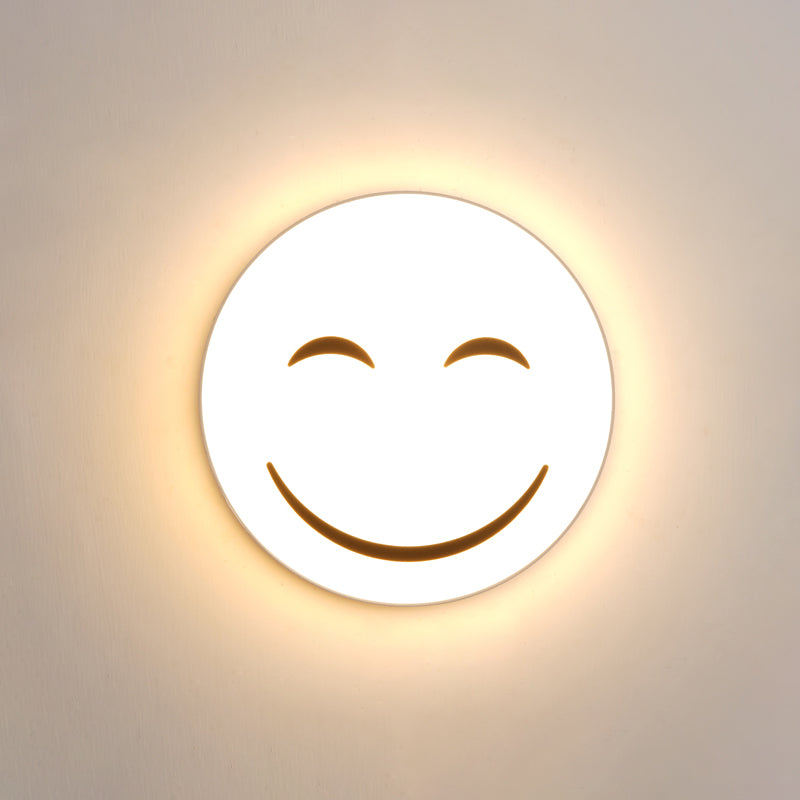 Vivolux | Runde Flächenleuchte mit Smile Emoji LED Mini Einbaulampe mit Acrylschirm
