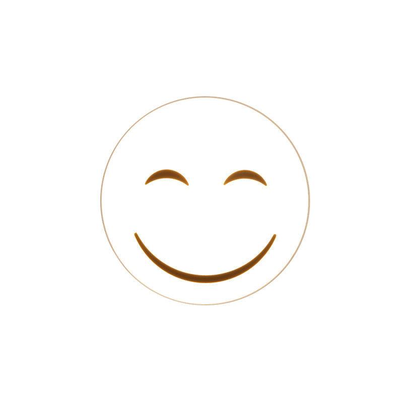 Vivolux | Runde Flächenleuchte mit Smile Emoji LED Mini Einbaulampe mit Acrylschirm