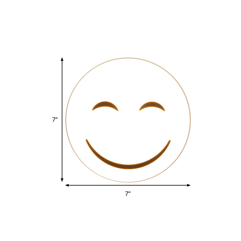 Vivolux | Runde Flächenleuchte mit Smile Emoji LED Mini Einbaulampe mit Acrylschirm