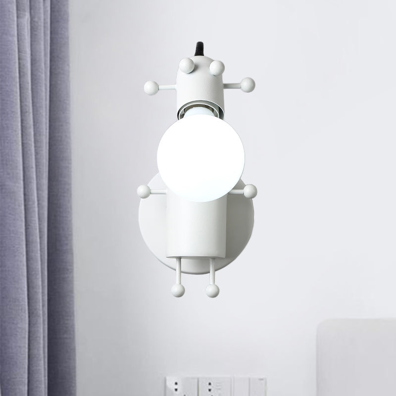 Vivolux | Open Bulb Verstelbare Wandlamp Modernistisch Metaal 1 Hoofd Wandmontage Verlichting in Grijs/Wit/Groen